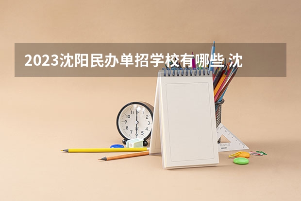 2023沈阳民办单招学校有哪些 沈阳民办单招学校名单一览表