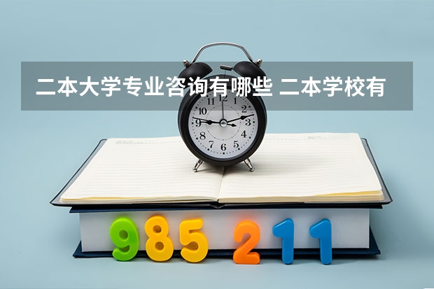 二本大学专业咨询有哪些 二本学校有哪些好专业？