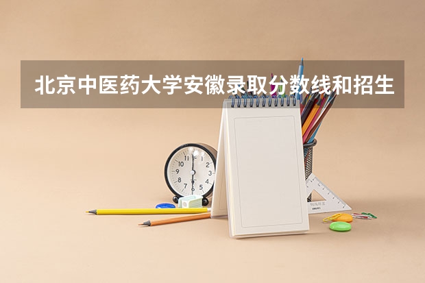 北京中医药大学安徽录取分数线和招生人数