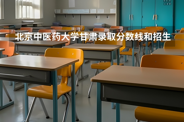 北京中医药大学甘肃录取分数线和招生人数