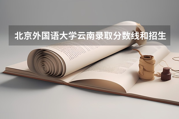 北京外国语大学云南录取分数线和招生人数