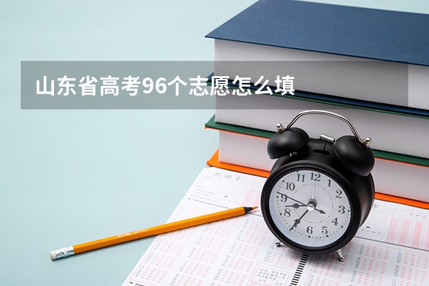 山东省高考96个志愿怎么填