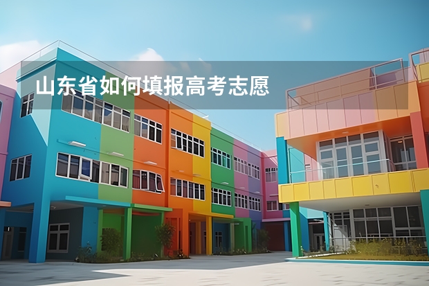 山东省如何填报高考志愿