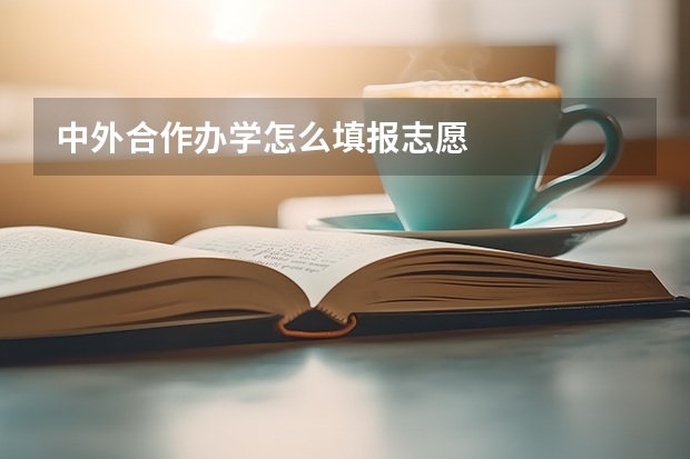 中外合作办学怎么填报志愿