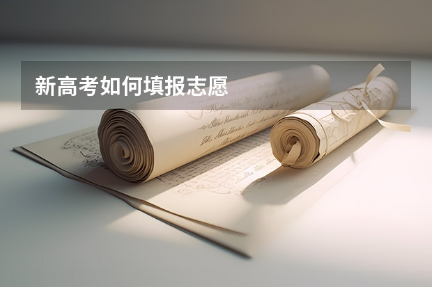 新高考如何填报志愿