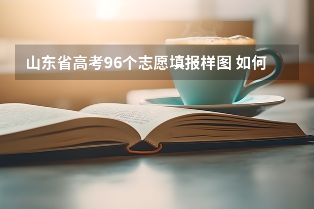 山东省高考96个志愿填报样图 如何填报比较好