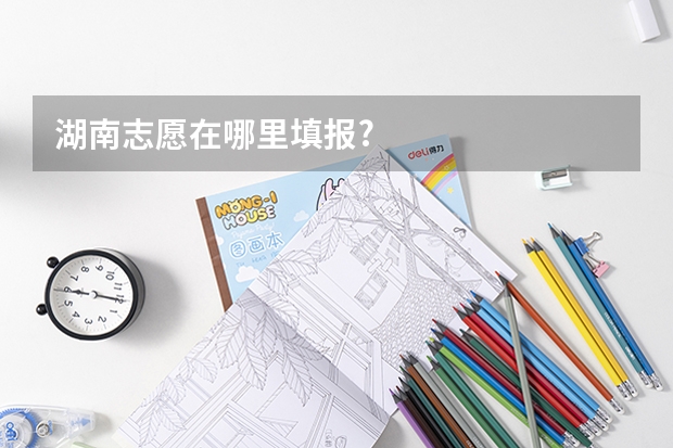 湖南志愿在哪里填报?