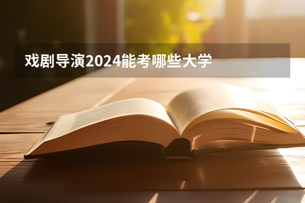 戏剧导演2024能考哪些大学