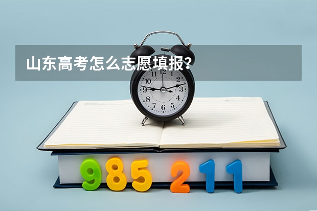 山东高考怎么志愿填报？