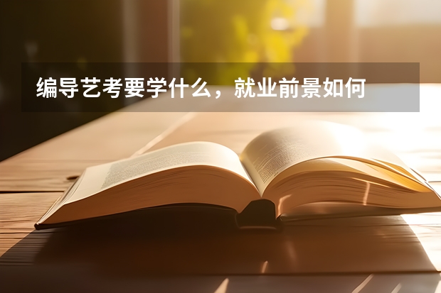 编导艺考要学什么，就业前景如何