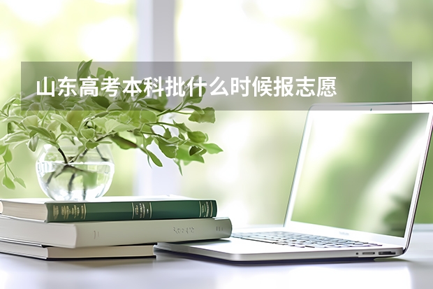 山东高考本科批什么时候报志愿