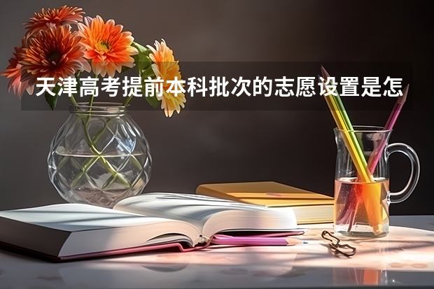 天津高考提前本科批次的志愿设置是怎样的? 天津高考平行志愿院校志愿中的专业志愿是否有顺序