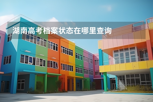 湖南高考档案状态在哪里查询