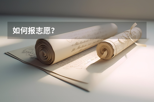 如何报志愿？
