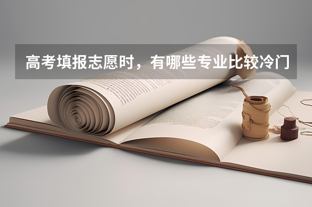 高考填报志愿时，有哪些专业比较冷门，但又是热门