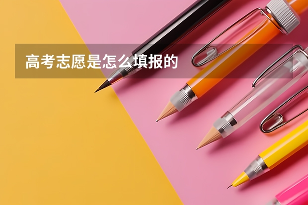 高考志愿是怎么填报的