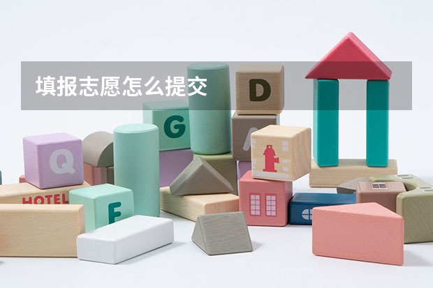 填报志愿怎么提交